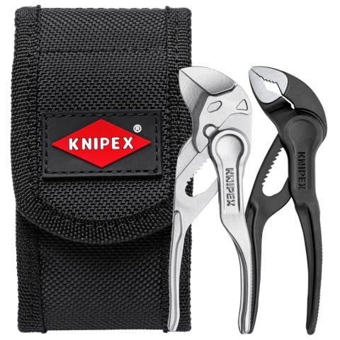 Knipex 00 20 72 V04 XS, 2 PC Mini Pliers Set Xs in Belt Pouch