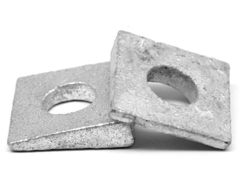 5/8" Beveled Square Washers Black Malleable Steel Steel Wedge Washers