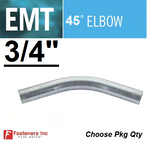 3/4" EMT 45 Degree Elbow UL Galvanized Steel Indoor / Outdoor Choose Qty #8311