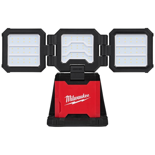 Milwaukee 2368-20 M18 ROVER Dual Power 4500-Lumen Triple-Panel Flood & Area Light, Tool Only