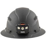 Klein 60347 Hard Hat, Premium KARBN™ Pattern, Vented Full Brim, Class C, Lamp