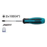 Vessel Tools 900P2100 MEGADORA Standard Screwdriver, Phillips #2 x 4"