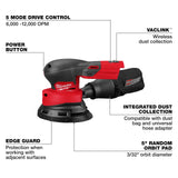 Milwaukee 2837-20 M18Â­ FUELâ„¢ 5" Random Orbital Sander