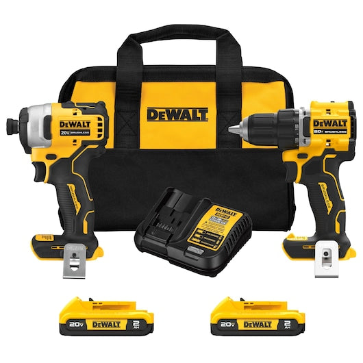 DeWalt DCK225D2 ATOMIC™ 20V MAX* Brushles Compact Drill/Driver and Impact Driver Combo Kit