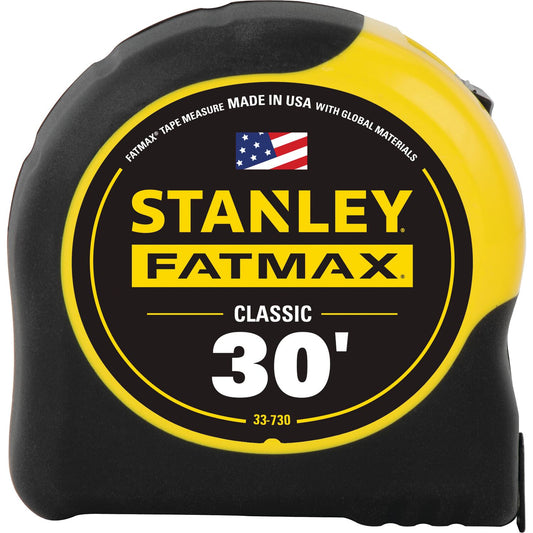 Stanley 33-730 30' x 1 1/4" FatMax Tape Rule Reinforced with Blade Armor Coating