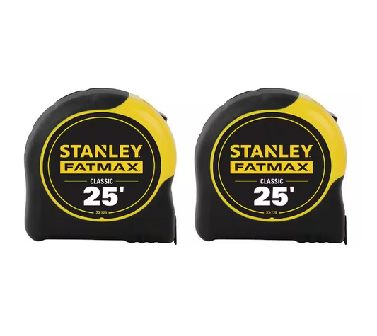 Stanley FMHT74038NRBT 25 ft. FATMAX Tape Measure (2-Pack)