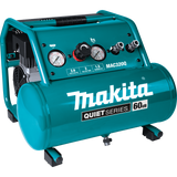 Makita MAC320Q Quiet Series 1‑1/2 HP, 3 Gallon, Oil‑Free, Electric Air Compressor