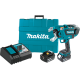Makita XRT02TK 18V LXT® Lithium‑Ion Brushless Cordless Deep Capacity Rebar Tying Tool Kit (5.0Ah) Plus XDT13Z and XAG25Z