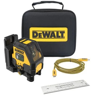 DeWalt DCLE14201RB USB Rechargeable Red Cross Line Laser Base Kit