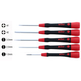 Wiha 26195 5-Piece PicoFinish Slotted & Phillips Screwdriver Set