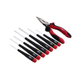 Wiha 26190 Precision Slotted and Phillips Screwdrivers 8-PieceSet Includes Long Nose Pliers