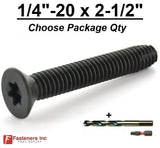 1/4"-20 x 2 1/2"Torx Trailer FloorIng Floorboard Screws + Drill Bit+T30