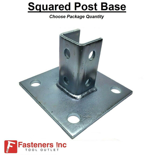 Square Post Base 1 5/8" for Unistrut / B-Line Channel #4774 P2072ASQ EG