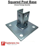Square Post Base 1 5/8" for Unistrut / B-Line Channel #4774 P2072ASQ EG