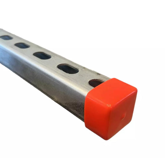 Plastic ORANGE Safety End Caps for Standard Unistrut Channel 1-5/8'' x 1-5/8"