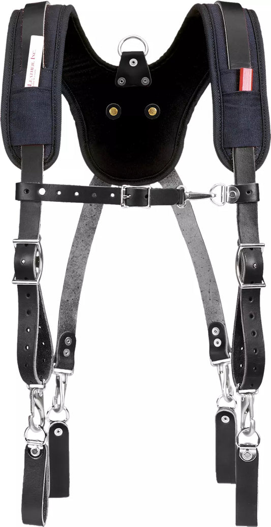 Occidental Leather B5055 Stronghold Suspension System BLACK Padded Suspenders