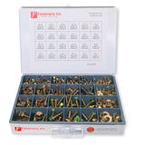 420 Pieces! Grade 8 Flange Bolt & Nut Assortment Kit Frame Screws Yellow Zinc