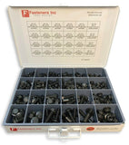 366 Piece Grade 10.9 Metric Flange Bolt & Flange Lock Nut Assortment Kit Black