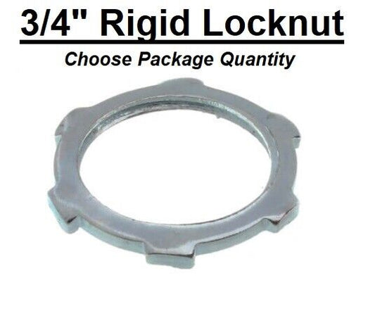 3/4" Rigid UL Steel Conduit Zinc Locknut LN-75 Choose Quantity