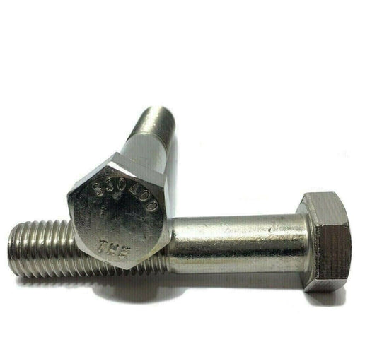 1"-8 x 8" Stainless Steel Hex Cap Screw / Bolt 18-8 / 304 Partial Thread