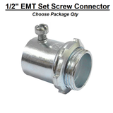 1/2" EMT Conduit UL Set Screw Connector Zinc Steel H-50S