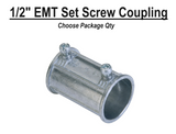 1/2" EMT Conduit UL Set Screw Coupling Coupler Die Cast Zinc SSCP-050