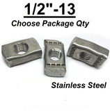 1/2"-13 Stainless Steel Strut Nuts for Unistrut Channel #4172S1