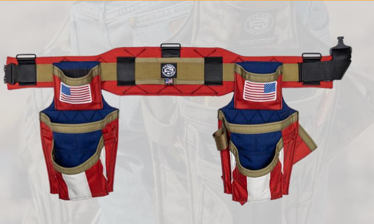 USA American Flag Carpenters Set Badger Tool Belts 461176 Occidental Leather