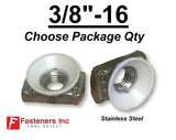 3/8"-16 Stainless Steel Cone Twirl Nuts for Unistrut B-Line Channel