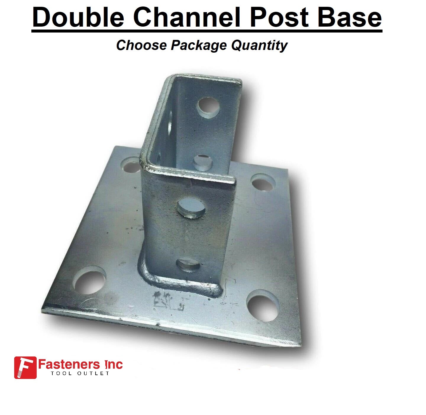 Squared Post Base for Unistrut Double Channel #4777 P2073A SQ EG ...