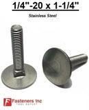 1/4"-20 x 1-1/4" Stainless Steel Elevator Bolt Full Thread