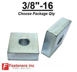 3/8"-16 X 1-1/4 X 1-1/4 Square Nuts for Unistrut Channel (#4842) P1959