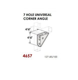 7-Hole Universal Gusseted 90DEG Corner Angle for Unistrut Channel #4657 P2484