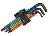 WERA Tools 05073593001 950/9 Hex-Plus Multicolour 1 SB L-key set, metric, BlackLaser, 9 pieces