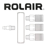 Rolair M-BAR3CP-14-1C 3-Way Bar Manifold