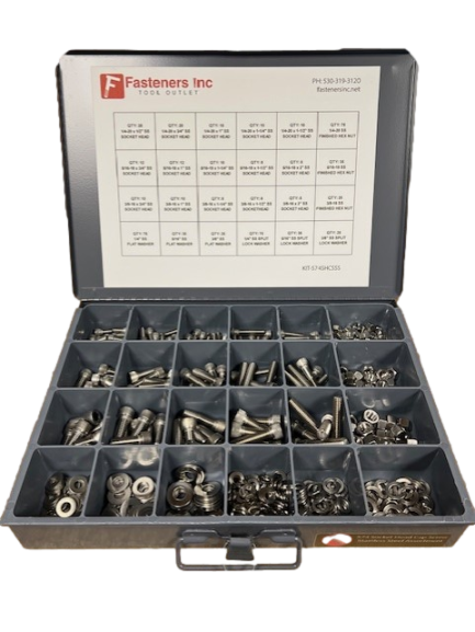 574 PCS Stainless Steel Socket Head Cap Screw Allen Bolt  Assortment Kit