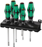 Wera Tools 05105650001 6pc Kraftform Plus Lasertip 334/6 Rack Screwdriver Set