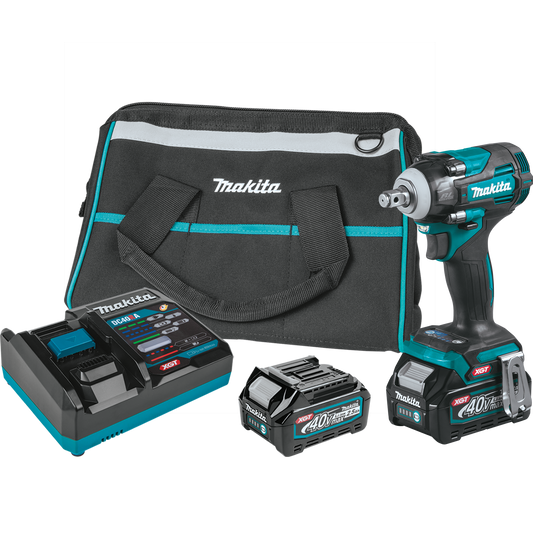 Makita GWT04D Makita GWT04D 40V max XGT® Brushless Cordless 4‑Speed 1/2" Sq. Drive Impact Wrench Kit w/ Friction Ring Anvil (2.5Ah)
