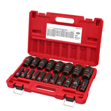 Milwaukee 49-66-7012 19PC SHOCKWAVE Impact Duty 1/2" Drive SAE Deep 6 Point Socket Set