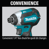 Makita XDT131 18V LXT® Lithium‑Ion Brushless Cordless Impact Driver Kit (3.0Ah)