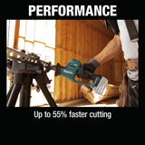 Makita XRJ08Z 18V LXT® Lithium‑Ion Brushless Cordless Compact One‑Handed Recipro Saw, Tool Only