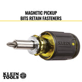 KLEIN 32308 8-in-1 Multi-Bit Adjustable Length Stubby Screwdriver