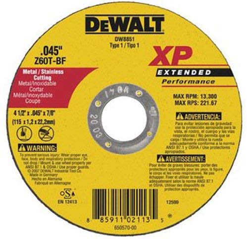 DEWALT DW8860H 7 in. x 0.045 in. XP Cutting Wheel, 5/8"-11 Arbor