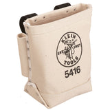Klein 5416 Tool Bag, Bull-Pin and Bolt Pouch, Belt Strap Connect, 5" x 10" x 9"