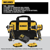 DEWALT DCK248D2 20V MAX* XR Cordless 1/2 in. Drill/Driver and 1/4 in. Impact Driver Kit with (2) 2Ah Batteries & Charger