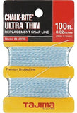 TAJIMA PL-ITOS Replacement Snap-Line - 0.5 mm x 100 ft Chalk-Rite Braided String for Ultra-Thin & Precise Markings