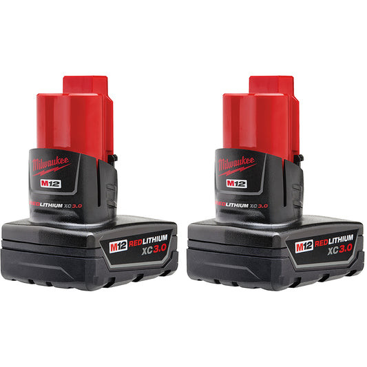 Milwaukee 48-11-2412 M12 REDLITHIUM XC 3.0Ah Battery (2 Piece)