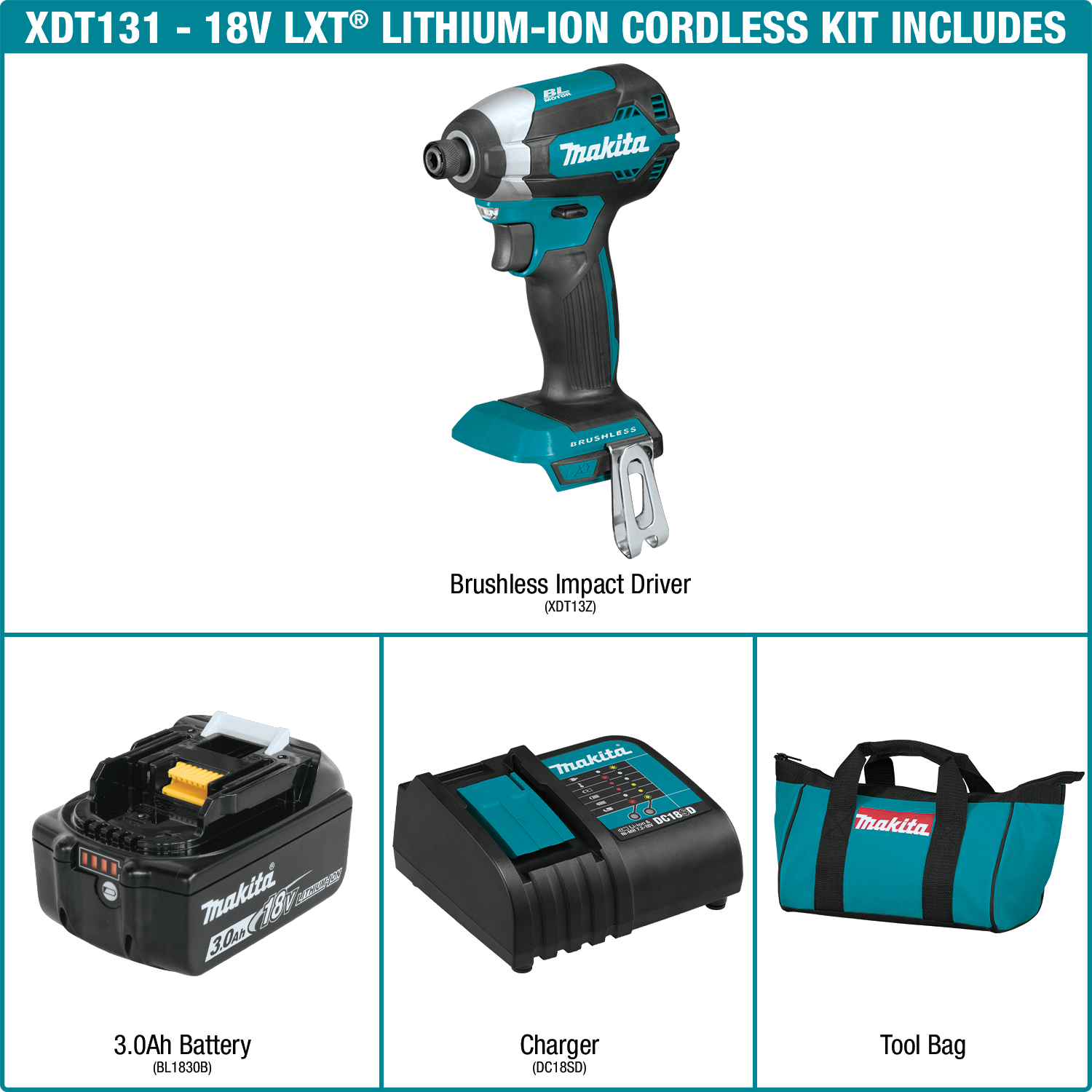 XDT131 18V Lithium‑Ion Cordless Impact Driver Ki Fasteners Inc