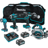 Makita GT400M1D1 Makita GT400M1D1 40V max XGT® Brushless Cordless 4‑Pc. Combo Kit (2.5Ah/4.0Ah)