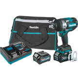 Makita GWT01D Makita GWT01D 40V max XGT® Brushless Cordless 4‑Speed High‑Torque 3/4" Sq. Drive Impact Wrench Kit w/ Friction Ring Anvil (2.5Ah)